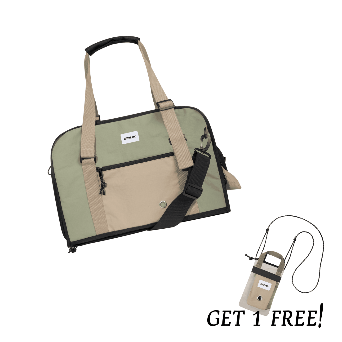 HiDREAM Pet Sling Carrier Bag Hands Free Reversible Pet Papoose Bag - PetzyMart