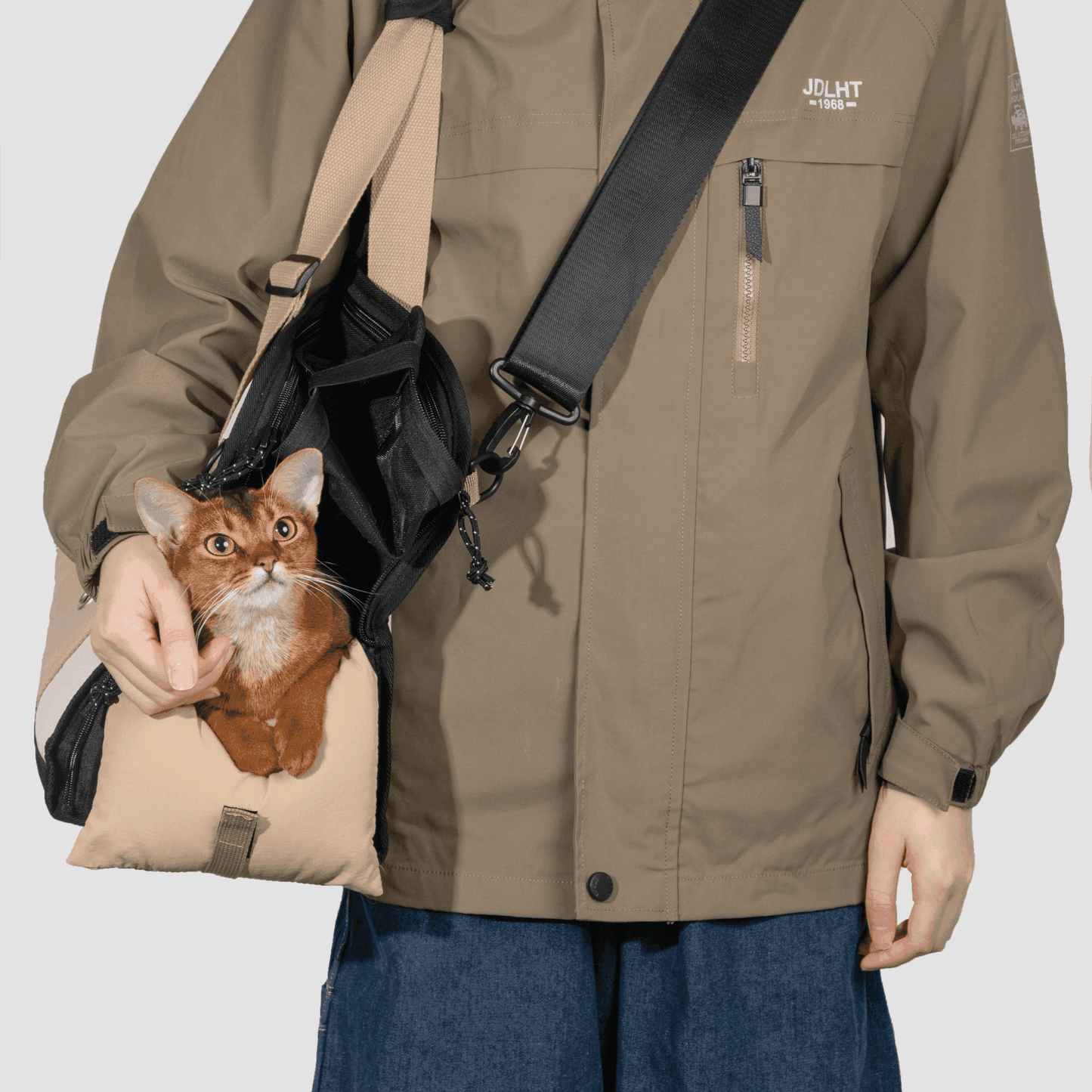HiDREAM Pet Sling Carrier Bag Hands Free Reversible Pet Papoose Bag - PetzyMart