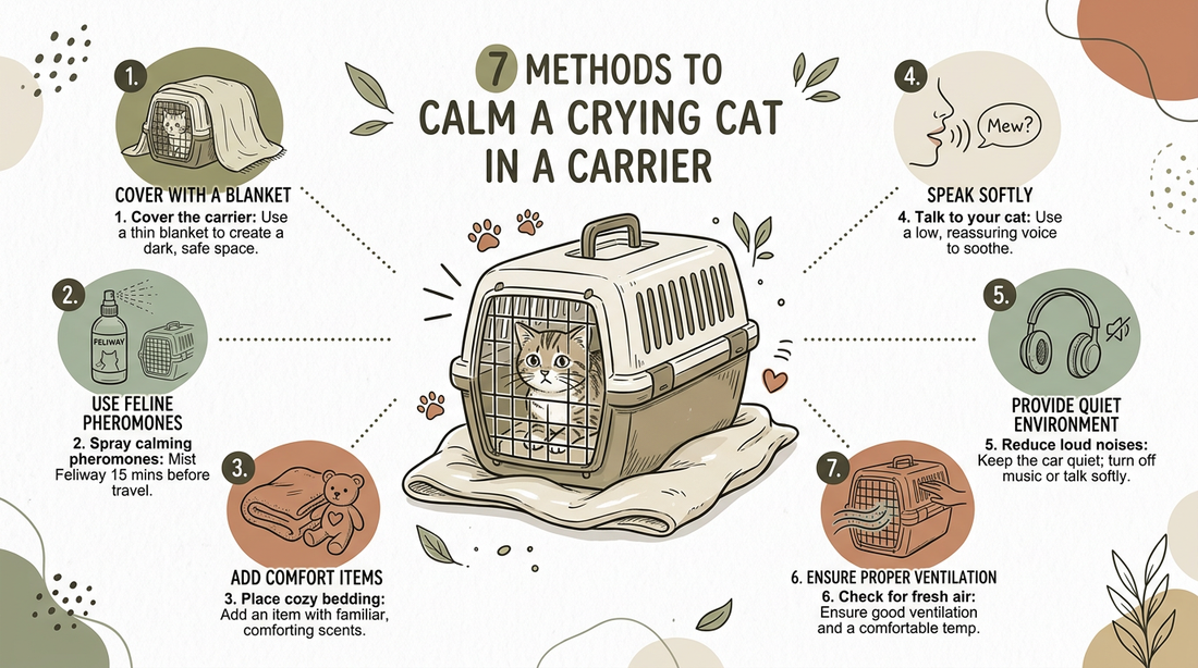 7 methods to stop cat crying in carrier