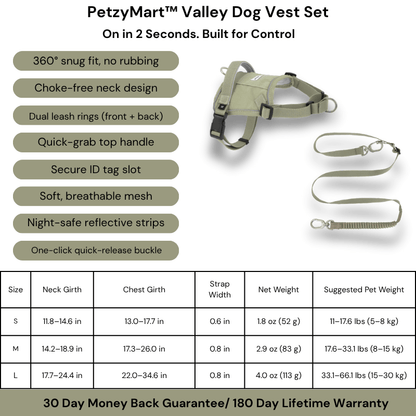 PetzyMart™ Valley Dog Vest Set