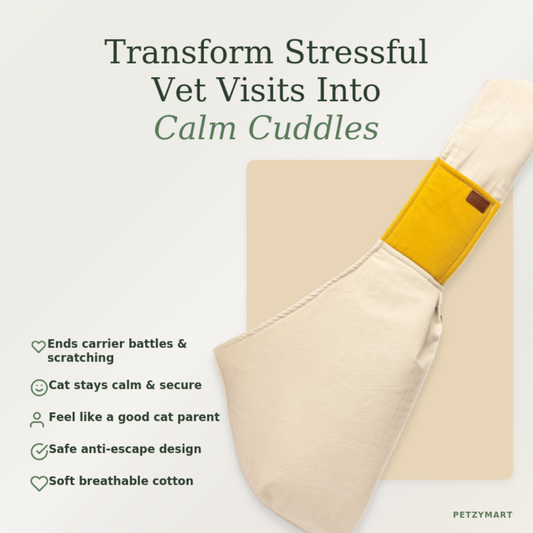 Comfort Sling Cat Carrier for Vet Visits & Stress-Free Transport