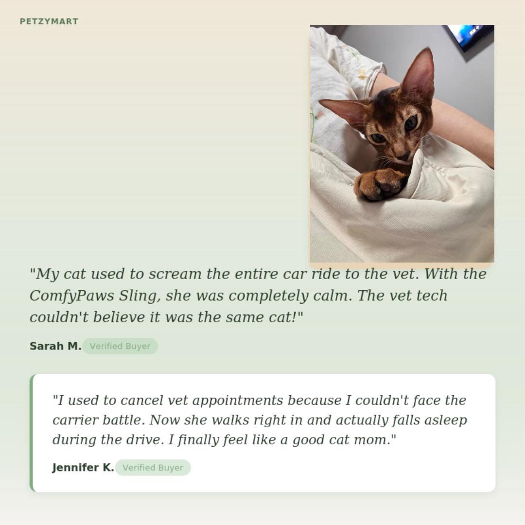 Comfort Sling Cat Carrier for Vet Visits & Stress-Free Transport