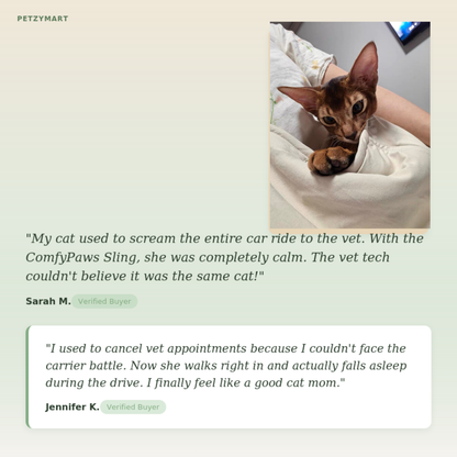 Comfort Sling Cat Carrier for Vet Visits & Stress-Free Transport