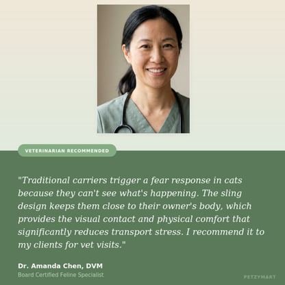 Comfort Sling Cat Carrier for Vet Visits & Stress-Free Transport