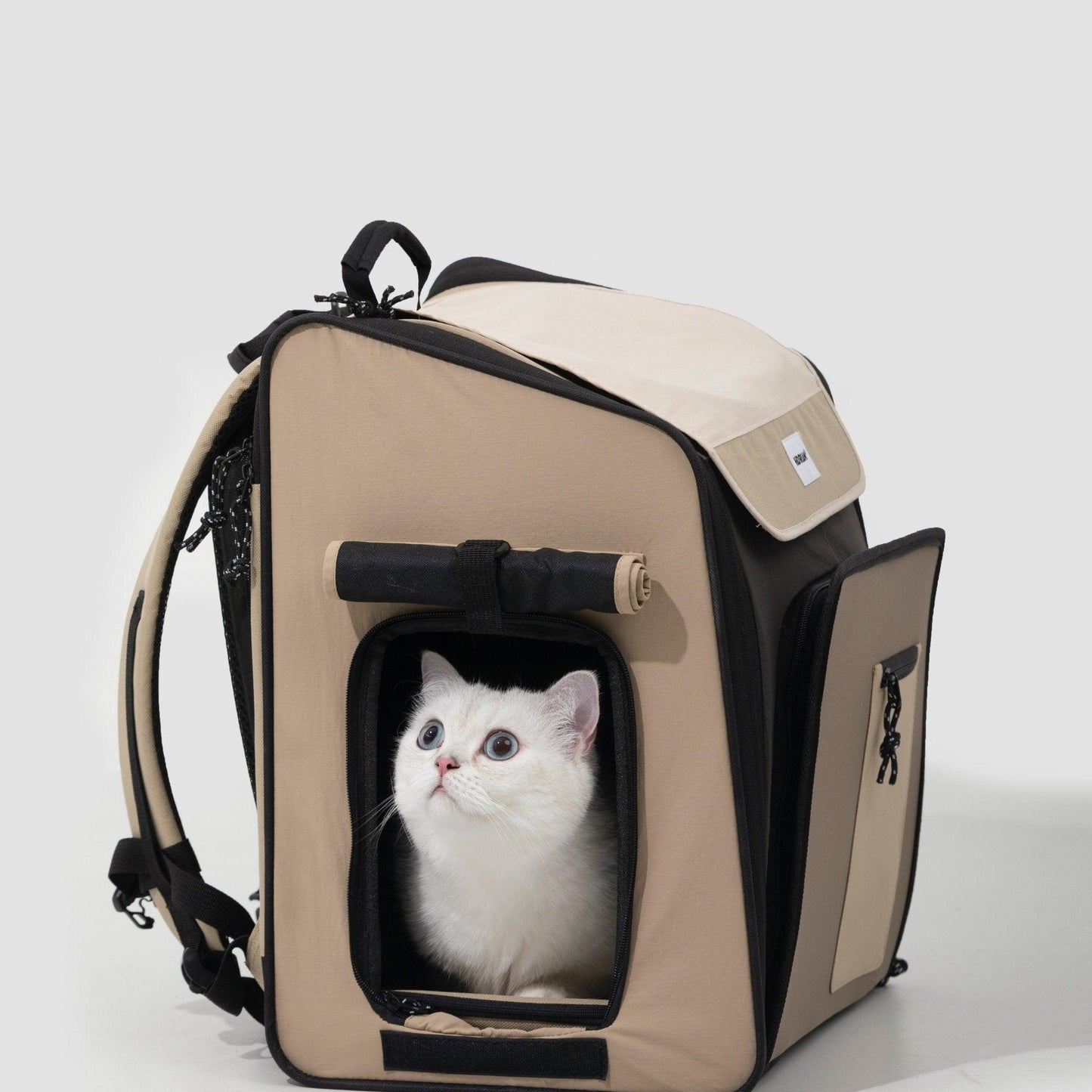 HiDREAM Backpack Pet Carrier (Foldable Tent both side) Features and Cushion Back Support - PetzyMart